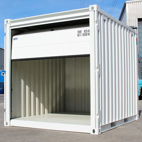 10-Fuß-Lagercontainer mit „Garagentor-Sektionaltor“-Öffnung