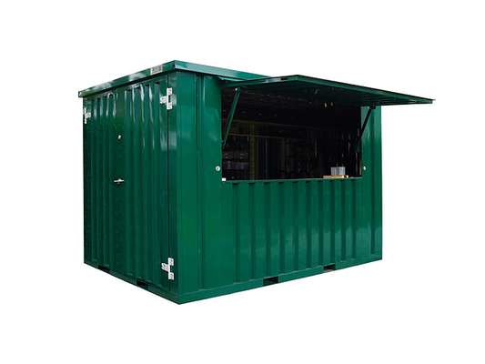 XL faltbarer Barbehälter 4 x 2 Meter Grün RAL 6005