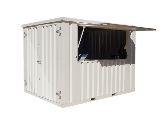Faltbarer Barcontainer 4 × 2 Meter Weiß RAL 9016