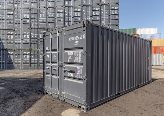 Container 20 Fuß Grau 1. Fahrt (Neu)
